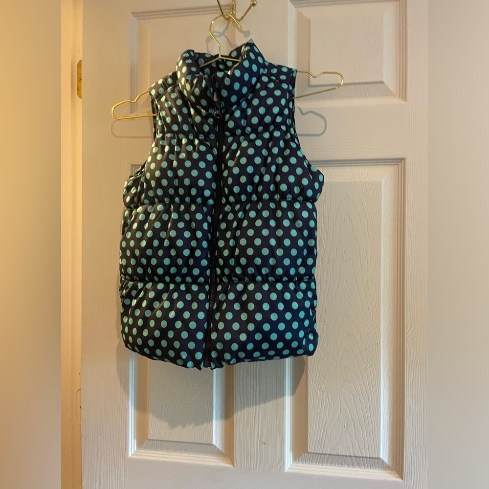 Girls Old Navy, puffer jacket polkadot -10/12